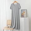 New Short-sleeved Crew Neck Nightdress Women's Summer Modal Dress Summer Long A-shaped Dress