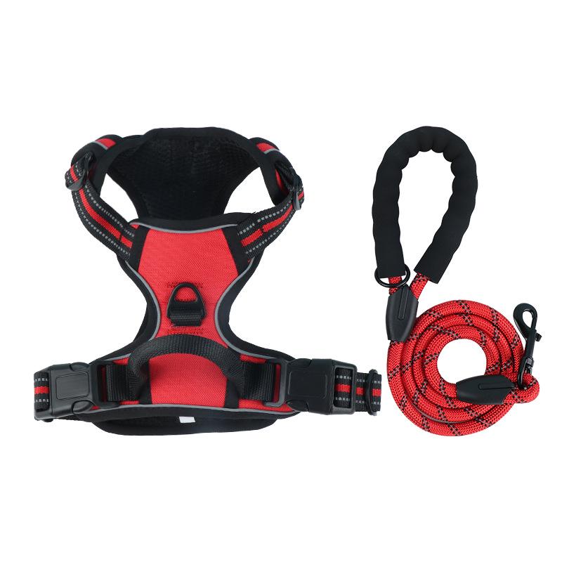 Reflective No-Pull Dog Harness and Leash Set for Large Dogs