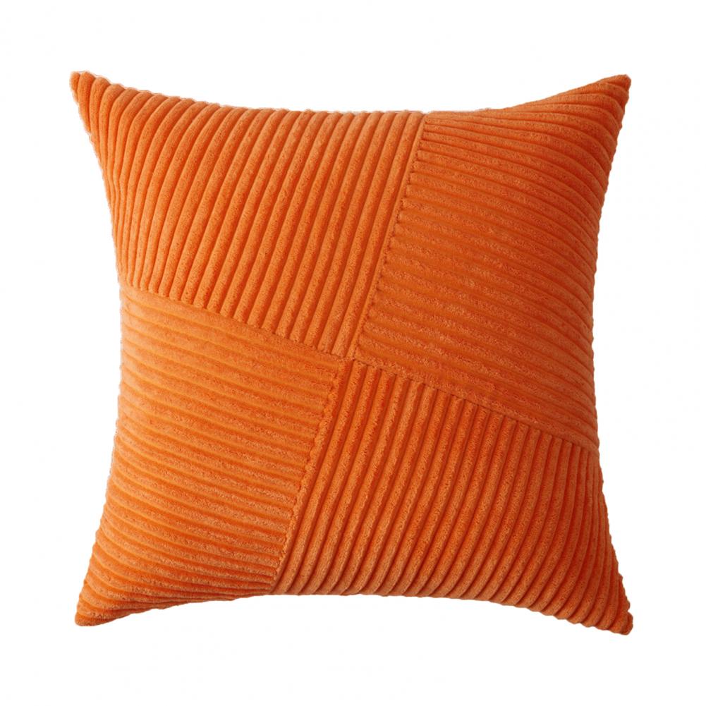 Corduroy Throw Pillow Cover Geometric Pattern Pillowcase Boho Textured Corduroy Patchwork Pillow for Farmhouse Sofa Room