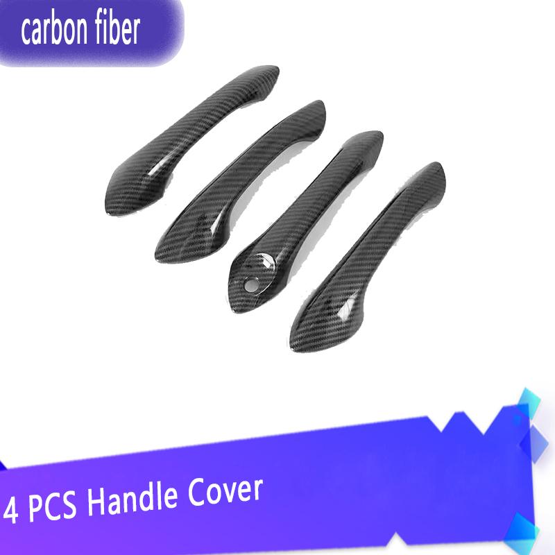Car Door Handle Cover Trim For Chevrolet Tracker    2022 2023 Carbon Fiber Cover Set 4pcs Exterior Parts