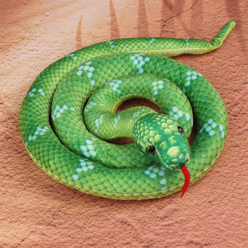 1Pc Funny Spoof Joke Soft Toys 80/110/160Cm Simulated Colorful Python Plush Toy Stuffed Animals Snakes Plushies Doll Home Decor