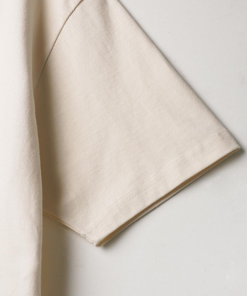 JEMUT Boy Crop Short Sleeve T-Shirt Cream Grey Kjst2619