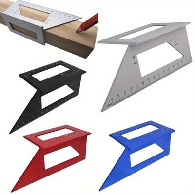 1PC Multifunctional Aluminum Woodwork Scriber T Ruler Multifunction Square 45/90 Degree Gauge Angle Ruler Measuring Woodworking Tool
