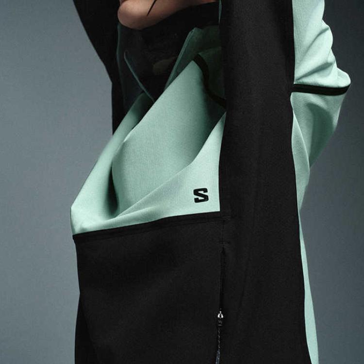 SALOMON SS25 Cifer HZ Top Unisex Simple Comfortable Fashion Versatile Solid Color Sweatshirt Unisex Tops Ocean-Blue Deep-Black C26906