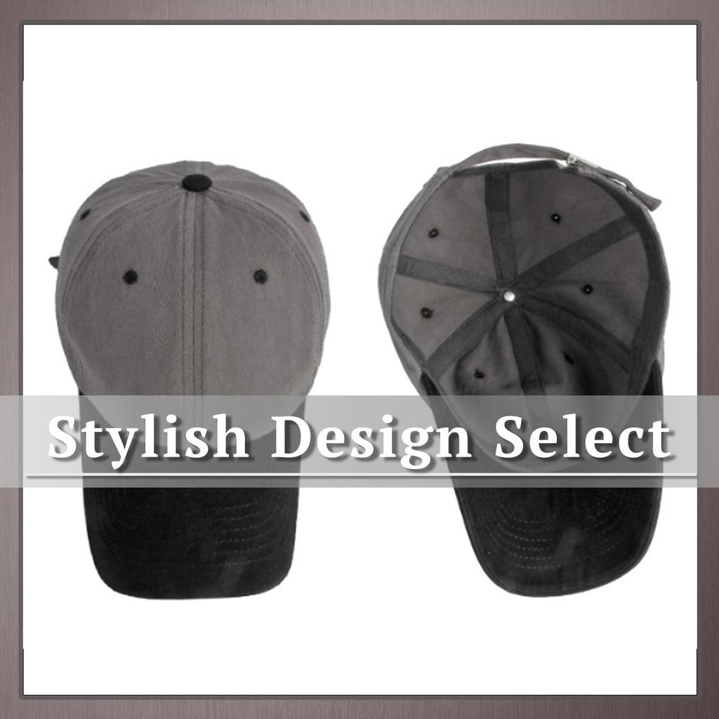 One Limitation CP421 Cap with Simple and Solid Casual for Men and Women (Black) Two-Tone Brim, Stylish, Color,