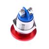 1Pc Waterproof Ip65 Spst (On)-Off 1No 3A 250V With Screw Terminal 16/19/22Mm Momentary Metal Mushroom Head Push Button Switch