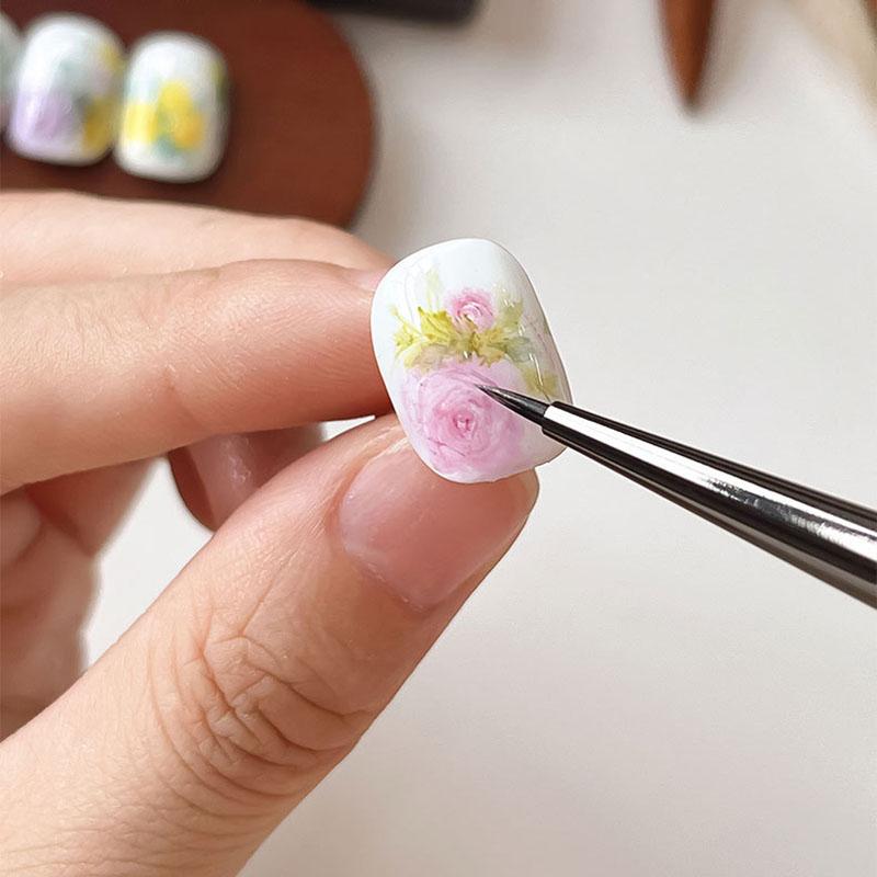 Sandalwood Nail Glue Phototherapy Brush Uv Gel Painting Pen Nail Art Liner Drawing Brush Professional Manicure Brush Tool Salon