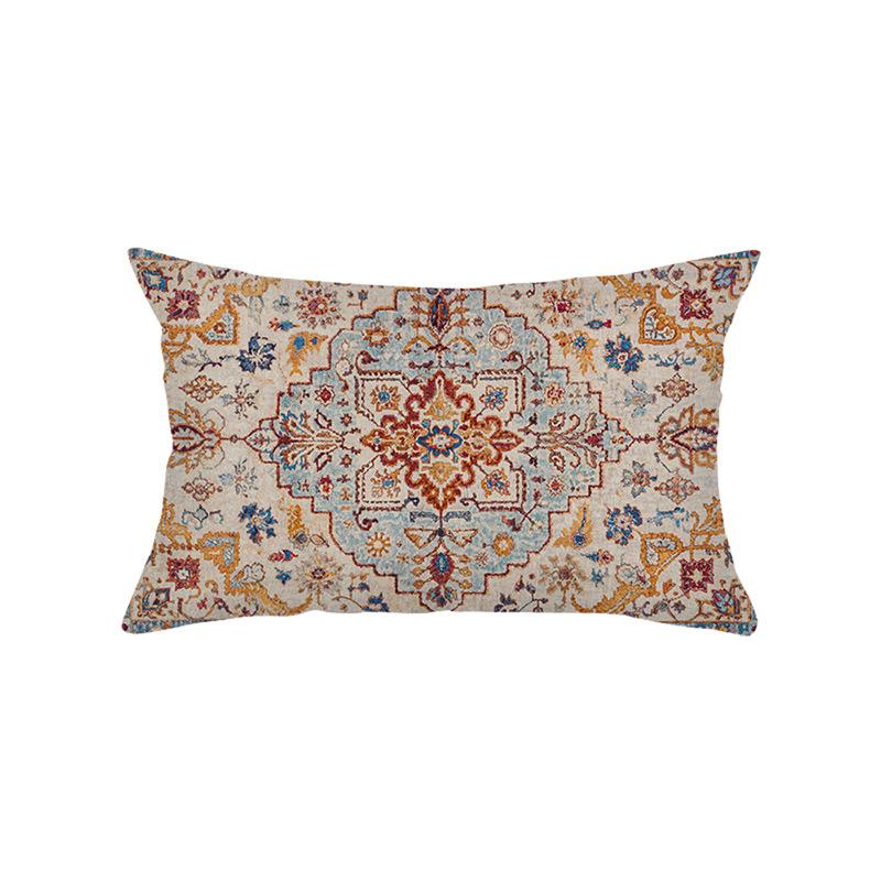 Kissenbezug im Bohème-Stil, Dekoration für festliche Atmosphäre, Wohnzimmer, Sofakissen, Polyester, bedrucktes Kissen