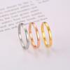 Vnox Basic 2MM Thin Wedding Rings for Women High Polished Stainless Steel Female Girl Finger Anel Alliance Anillo Femenino