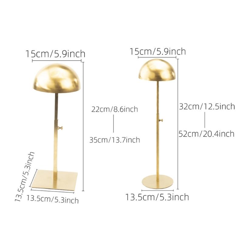Adjustable Hat Holder Wigs Head Stand Practical Metal Home Hat Storage Stable Metal Stand for Hat and Wig Display