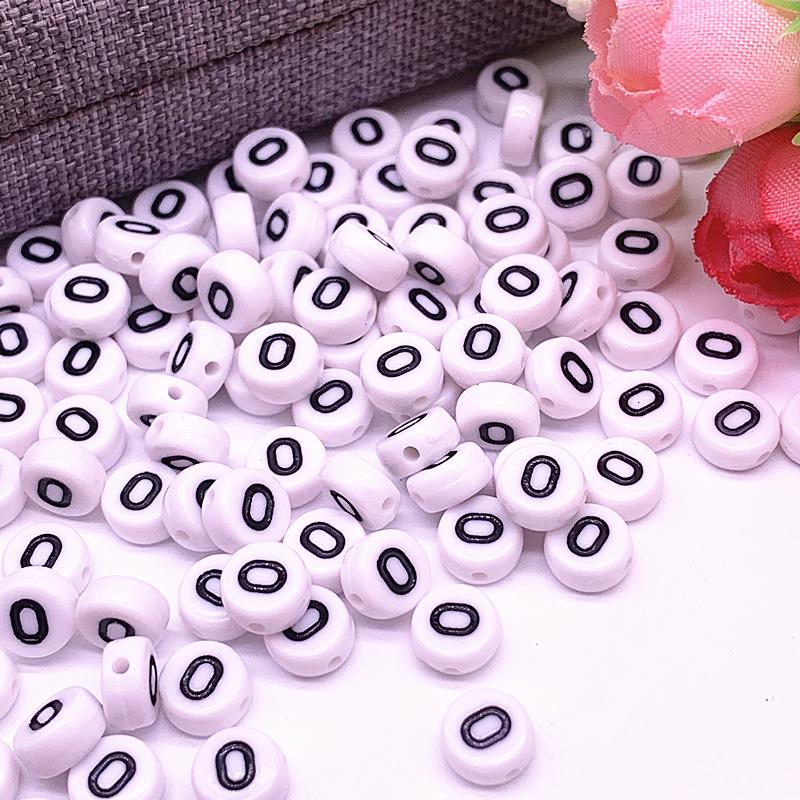 100pcs/lot 7x4mm 26 Letter Beads Round Shape Beads Alphabet Letter Charms for Make Jewelry Accessories