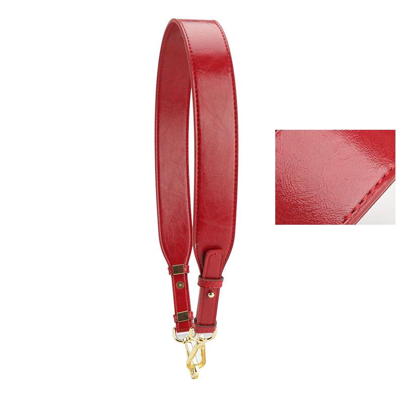 Versatile Black Cowhide Bag Strap: Wide, Solid Color Shoulder Strap Accessory