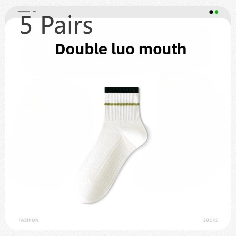

5 Pairs of Male Summer Thin Pure Cotton Deodorizing Young Students Sports Mesh Socks 5 Pairs