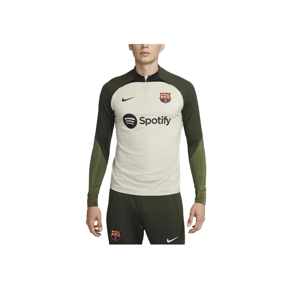 Nike Barcelona FC 23-24 Quick-Dry Half-Zip Training Sweatshirt Men Tops Teal-Green DX3102-222