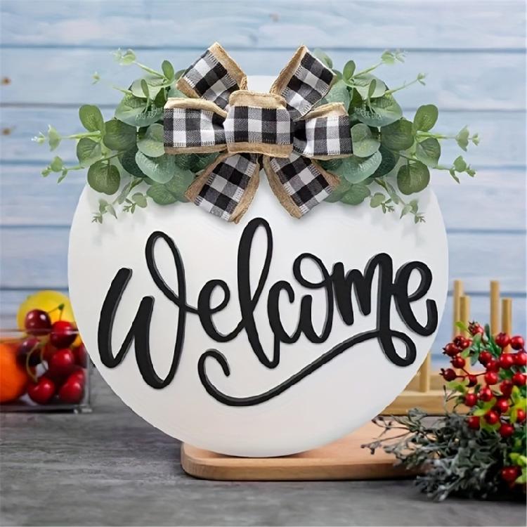 Welcome Sign Front Door Sign Hangings Welcome Sign for Farmhouses Porch Spring Welcome Sign Front Door Decorations