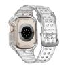 Armband für Apple Watch Band Ultra 49mm Zubehör Transparentes Sport-Silikonarmband+Schutzstoßstange iwatch Hülle Abdeckung 49 mm