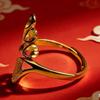 Vietnam Sand Gold Floral Wedding Ring for Women - Classic Fashion Jewelry