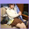 Funny Stuffed Tuna Fish Plush Toy Cartoon Work Nap Pillow Doll 40cm