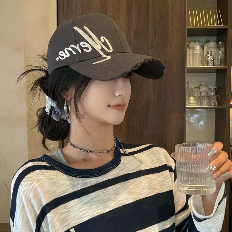 Baseball Cap For Men Women With Embroidered Letters Sun Protection Adjustable Cotton Casual For Spring Autumn