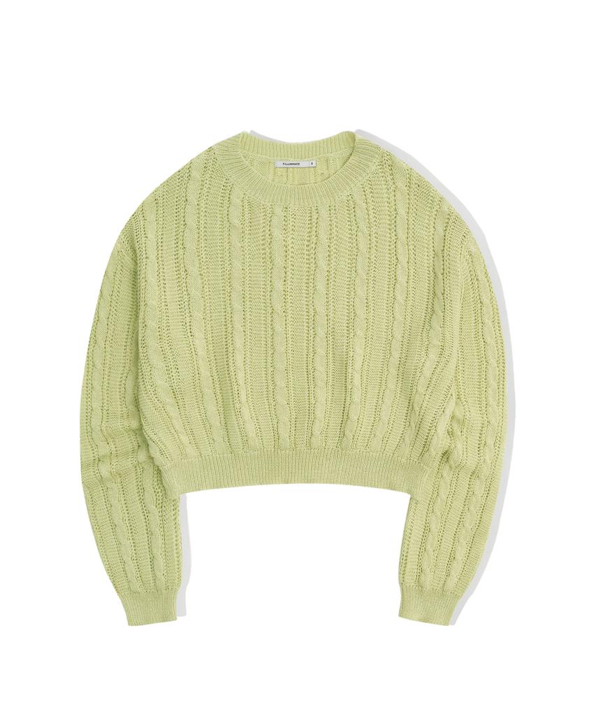 FILLUMINATE (W) Punched Round Knit - Light Green