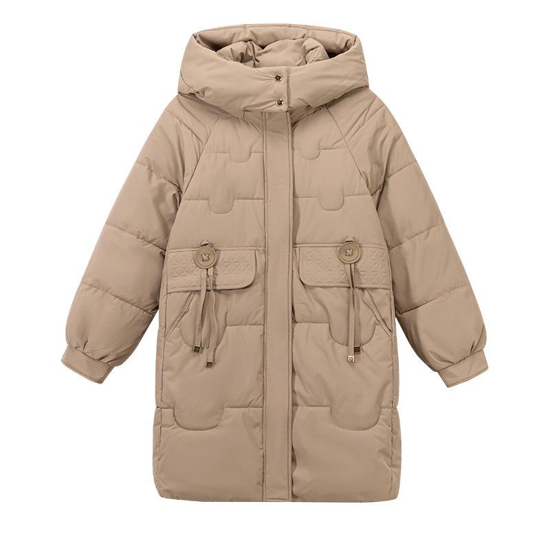 New Women's Hooded Cotton-padded Clothes Women's Medium and Long Loose Winter Fashion Sewn Thickened Cotton-padded Jackets