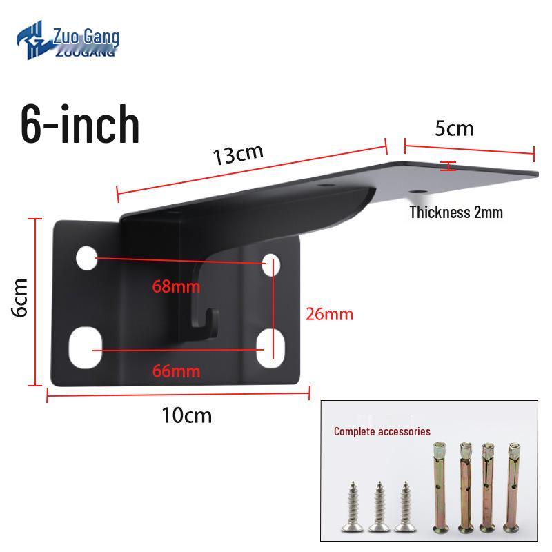 

Сверхпрочный плавающий кронштейн для ТВ-тумбы: Расширенный и утолщенный треугольный кронштейн для полки