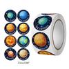 Lovely Solar System Stickers Realistic Planet Adhesive Round Labels for DIY Card School Birthday Party Classroom 500PCS