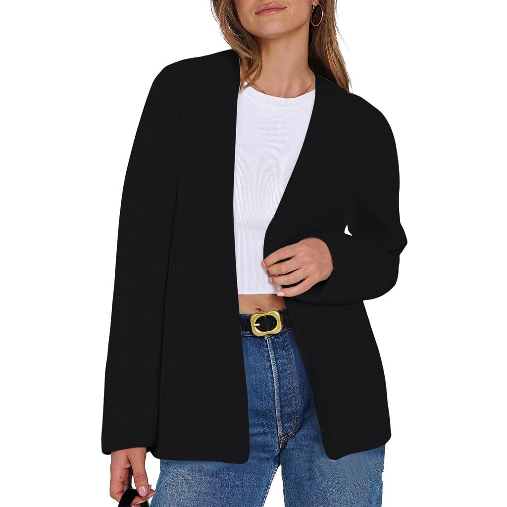 Women's  Fashion  Long Sleeve Open Front  Business Casual Cardigan, Fashion Jacket,