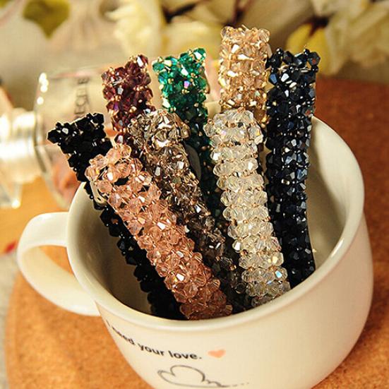 Women's Fashion Bling Headwear Handmade Full Crystal Hair Clip Barrette Hairpin