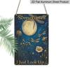 2D Flat Vintage Aluminum Dragonfly Moonlight Metal Sign - 8x12 Inches Aluminum Wall Art with Dandelion & Starry Sky Design, Indoor/Outdoor Hanging