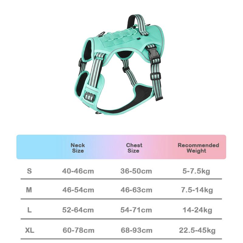 

Heavy Duty Tactical Harness for Large Dogs Tactical Military Vest Multi-Functional Adjustable Pet Explosion Proof Training Vest S