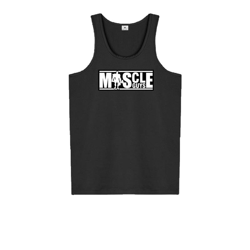 Muscleguys Canottiera Sportiva Estiva Casual da Uomo Fondo Canottiera Slim Fit Versatile T-shirt Senza Maniche Felpa Fitness