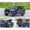 1/32 Scale LEXUS LX570 SUV Alloy Off Road Diecast Metal Model Sound & Light Toy Home Decoration Trendy Ornaments Children Toy Present