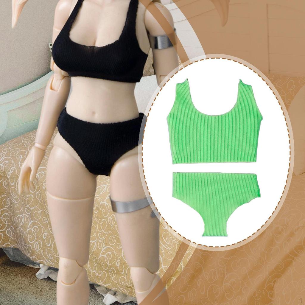 1/12 Scale Female Underwear Doll Clothing Scene Prop, Fashion Realistic Miniature Panty and Bra for