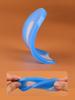 1 pair of thickened U-shaped silicone heel pads for men and women, soft and shock-absorbing blue U-shaped heel pads