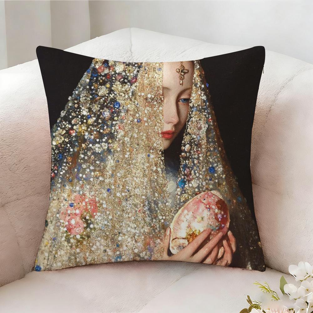 P-Pearl Girl Anime Pillow Case Pillowcase, Double-Sided Printed, Sofa Cushion, Bedroom Headboard Pillow