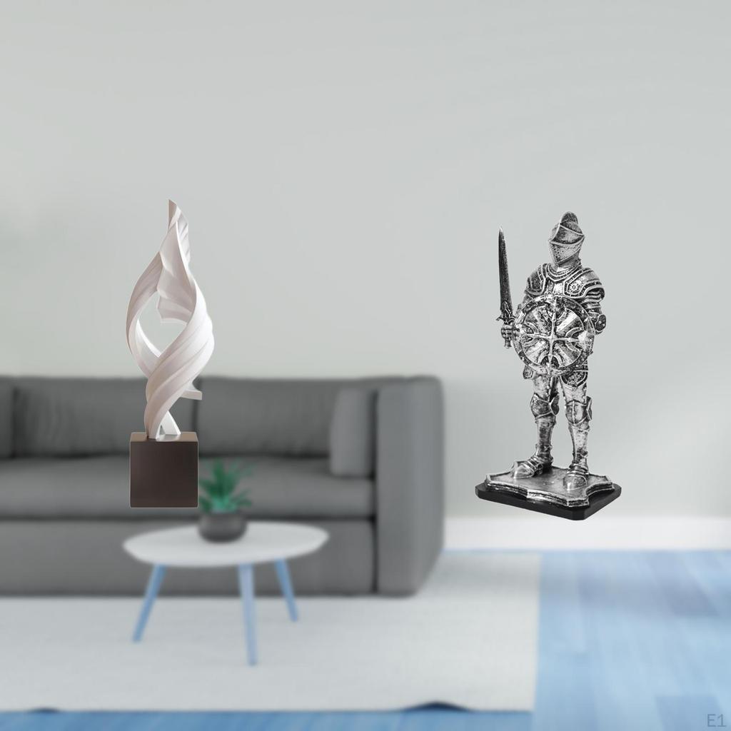 Abstract Knight Art Statue Decorative Resin Figurine Vintage Creative Tabletop Ornament for House
