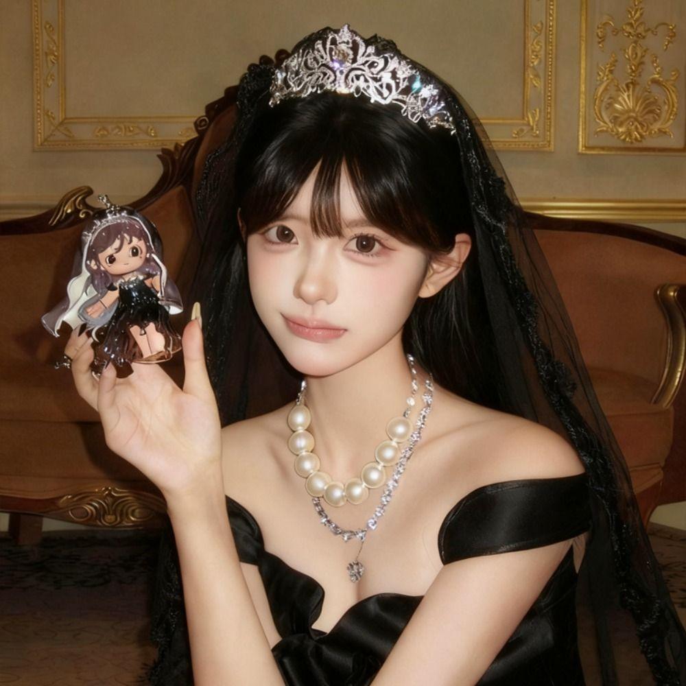 Rhinestone Baroque Pageant Crown Luxury Queen Princess Tiara Hair Ornaments Bridal Crown  Wedding