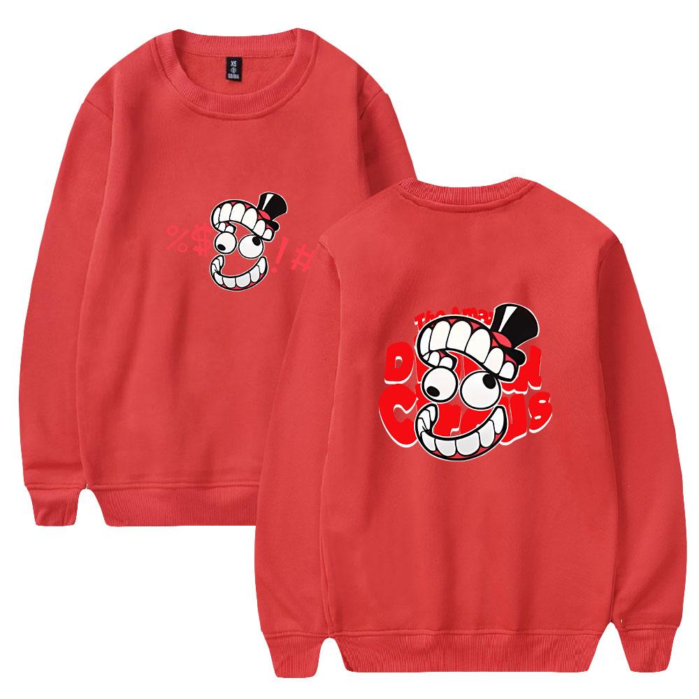 

Autumn Men s Sweater Pullover The Amazing Digital Circus Printed Round Neck Sweater Men s Fashion Long Sweatshirt Tops XXS червоний