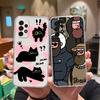 Flower Case For Samsung Galaxy A52 Phone Cover For Samsung A 52 Cases Soft Transparent Silicone Christmas Elk deer Back Covers