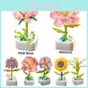 Blocos de Construção Criativos de Plantas e Flores Para Crianças Brinquedo Puzzle DIY Presente Para o Dia dos Namorados Estilo Girassol