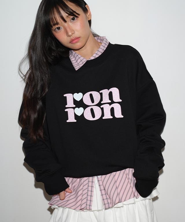 RONRON Dot Logo Sweatshirt Black