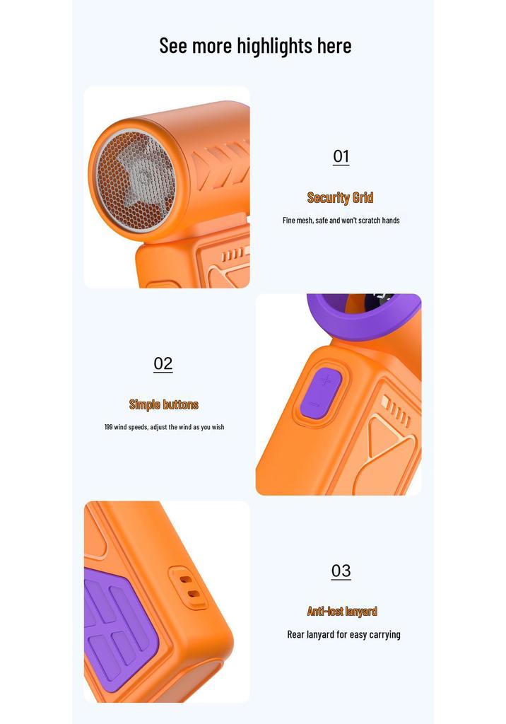 2026 Mini Portable High-Speed Cooling Fan with Long Battery Life & Digital Display
