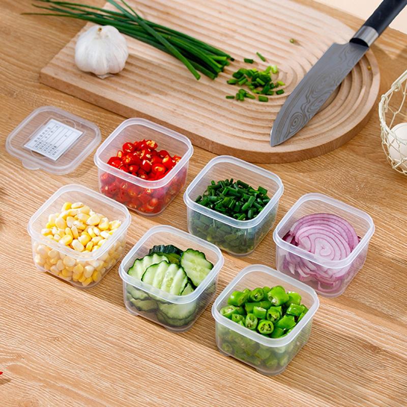 Mini Kleiner Snack-Organizer mit 1/4/6 Fächern Ketchup Salat Gewürze Tragbarer Lebensmittelbehälter Küchengewürz-Aufbewahrungsbehälter