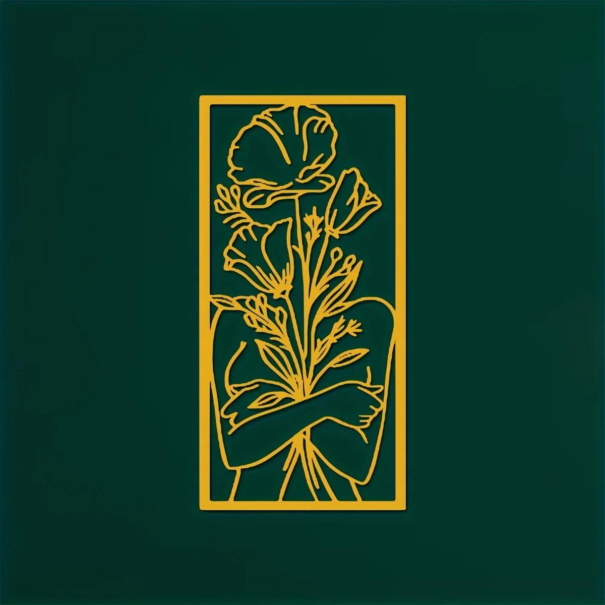 

1 шт. Женский настенный декор, женское металлическое линейное искусство, стильная спальня, металлическое настенное искусство, элегантное настенное украшение, идеальный свадебный подарок светло-желтого