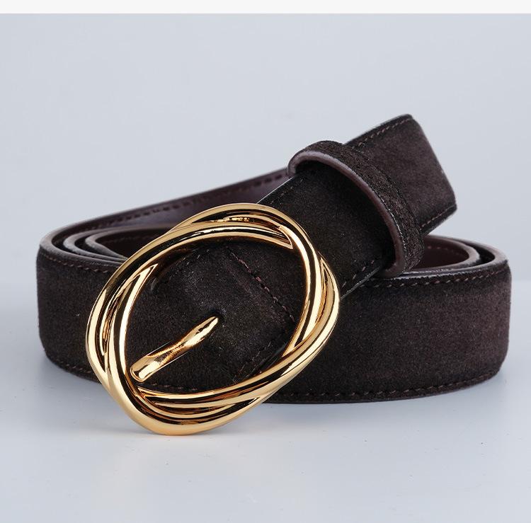 Korean Style Women's Slim Leather Belt with Pin Buckle - Fashionable and Decorative for Jeans