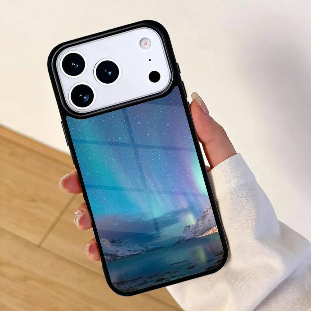Arctic Snow Northern Lights Mobile Phone Case for IPhone 17 AIR 16pro Max 15 14 13 12 11 Bumper Cover
