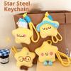 Kawaii Plush Star Doll Pendant Keychain Cute Creative Stuffed Toy for Backpack Handbag Car Decoration - Unique Gift Idea