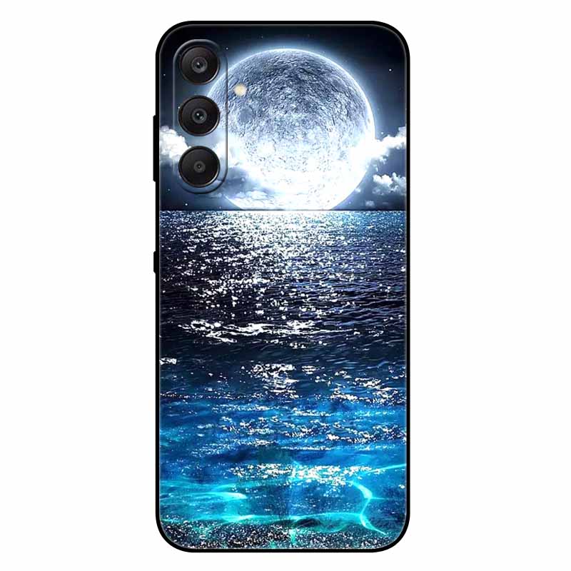 For Samsung A17 5G Case Black Silicone Soft Fashion Animal Back Cover For Samsung Galaxy A17 5G TPU Coque Cute Protective Bumper