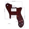 3 Ply 16 Holes Guitar Pickguard Scratch Plate Single H Pick Guards for 6 String Standard Bass Guitar Musical Instrument